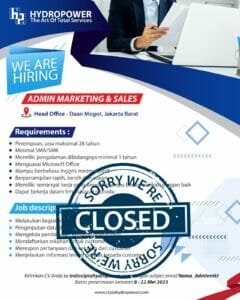 loker admin marketing dan sales