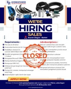 loker sales cilegon banten closed