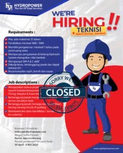 loker teknisi cikarang jawa barat closed