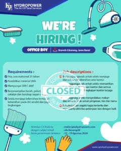 loker office boy cikarang 2026 closed